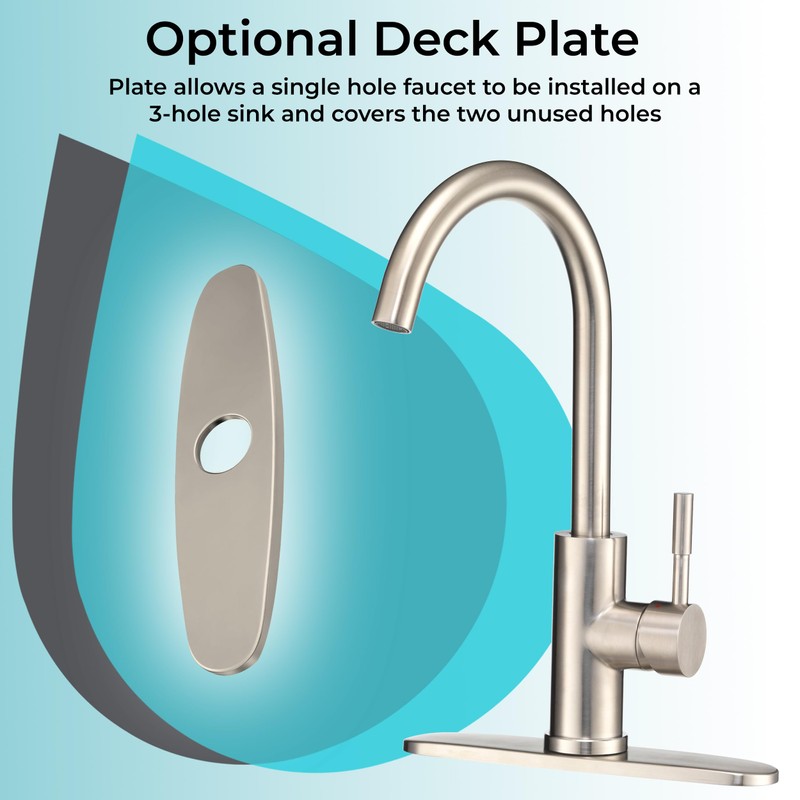 Dura Faucet Streamline Gooseneck RV Kitchen Faucet - Brushed Satin