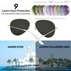 Joopin Polarized Green Aviation Sunglasses for Men, Military Style Sun