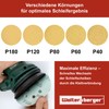 Woltersberger Sanding Disc, 150 mm, Gold, Green, Red