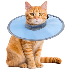 Aroncent Recovery Cat Cone Collar: Adjustable Recovery Pet Cone Collar Soft to Stop Licking Lightweight Elizabeth Protective Collar Practical Neck Cover for Cats Kittens