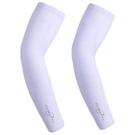 CUBATTY Arm Cover, Cold Feeling, Arm Sleeves, Sun Protection, UPF50+, Cool, Smooth Arm Warmer, Solid, Sweat Absorbent, Quick Drying, Anti-Slip, Breathable Mesh Design, Unisex, Baseball, Golf, Running,