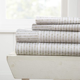 Linen Market 4 Piece Full Bedding Sheet Set (Sage Arrows) - Sleep Better Than Ever with These Ultra-Soft & Cooling Bed Sheets for Your Full Size Bed - Deep Pocket Fits 16" Mattress