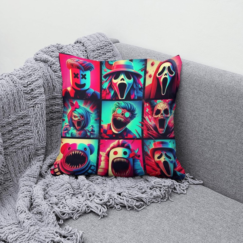 The Beach Stop Scary Character Horror Themed Accent Cushion Cover