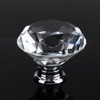 16Pcs Crystal Glass Cabinet Knob Diamond Shape 40mm Drawer Cupboard
