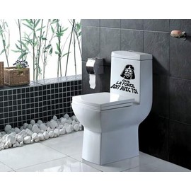 Que la Force Toilet Sticker for Toilet (19 x 20 cm, Set of 2)