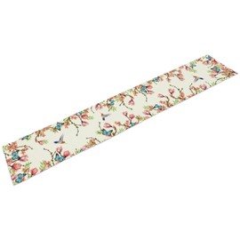 ICMOLYYENLO Floral Butterfly Table Runner Seasonal Spring Flower Bird Table Decoration Table Runner for Home Party Decoration 13x36 Inch