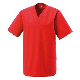 EXNER Unisex Slip-On Nurses Tunic, Surgical Tunic, Trouser Tunic, Available in 16 Colours, red, m