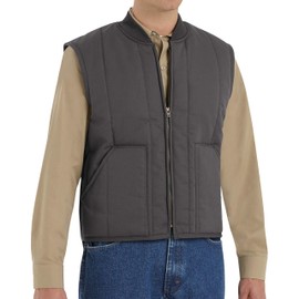 Red Kap Men's Quilted Vest, Charcoal, Small
