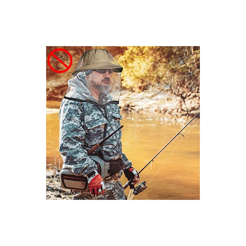 2 Pack Mosquito Head Net Mesh for Hiking & Outdoors,Bug