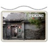Blechschild mit Kordel 18 x 12 cm Peking China Hutong