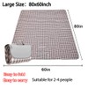 LRUUIDDE Oversize Picnic Beach Blanket, 80''x60'' Outdoor Waterproof Foldable Sandproof