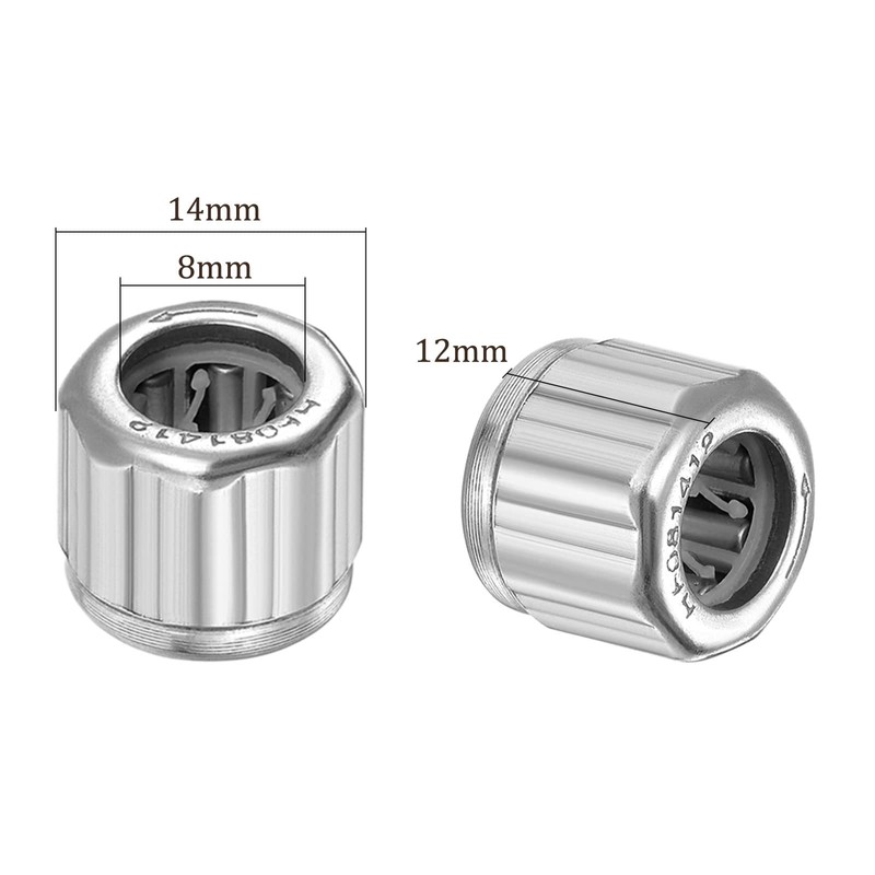 Kozelo 3pcs HF081412 Needle Roller Bearings 8mm x 14mm x