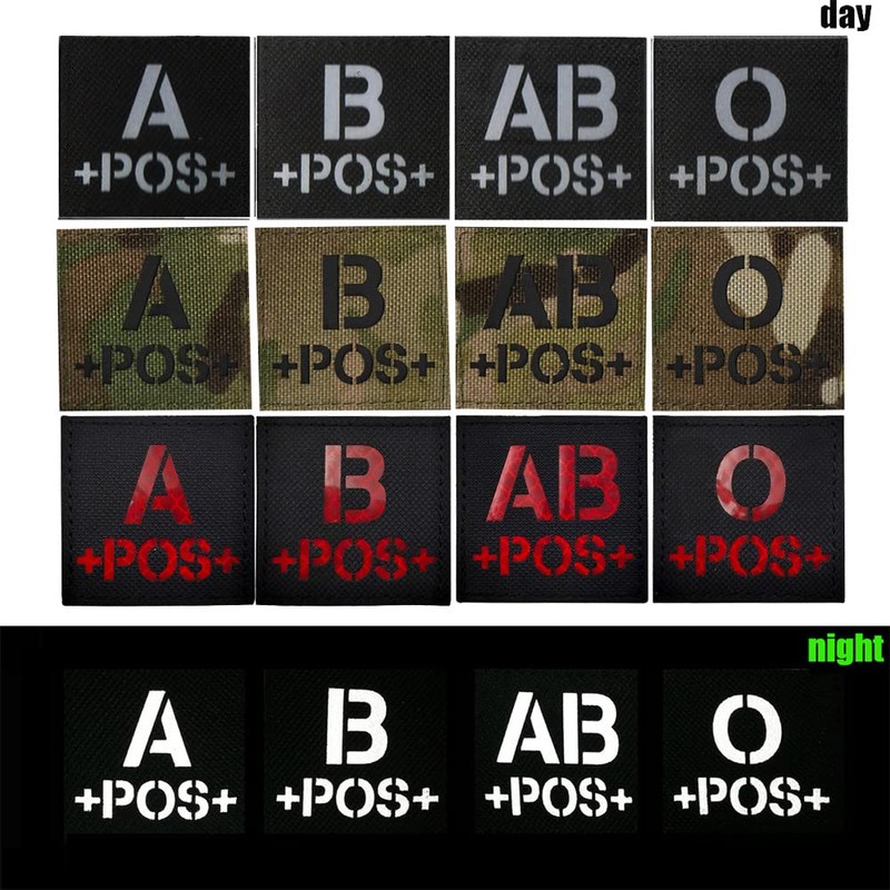 2 PCS AliPlus A+ POS Patches Blood Type Patches IR