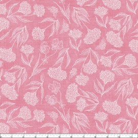 Wilmington Prints - Hydrangea Mist - Toile - Pink, Fabric By  the Yard