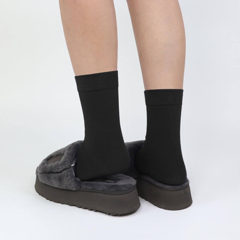 Womens Combed Cotton Color Thin socks - Breathable Soft Crew