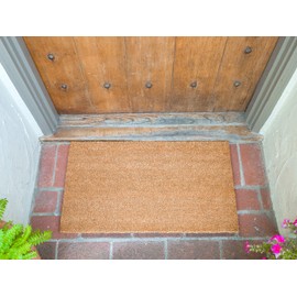 New KAF Home Coir Doormat with Heavy-Duty, Weather Resistant, Non-Slip PVC Backing | 17 by 30 Inches, 0.6 Inch Pile Height | Perfect for Indoor and Outdoor Use (Blank)