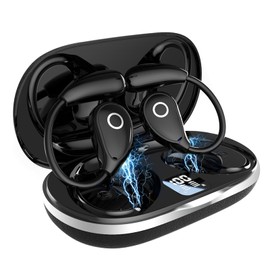 Hiolpen AI Language Translation Earbuds-144 Language Real Time Two Way OWS Eearbuds 3-in-1 Bluetooth 5.4 Translator Headphones for Travel Business Learning AI Translator Earbuds for iOS&Android Black