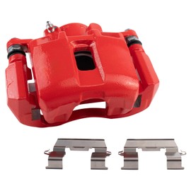 TRQ Front Right Brake Caliper w/Bracket Performance Red Passenger Side Compatible with 2001-2003 Acura CL 1999-2004 RL 1999-2008 TL 2004-2014 TSX 2003-2012 Honda Accord