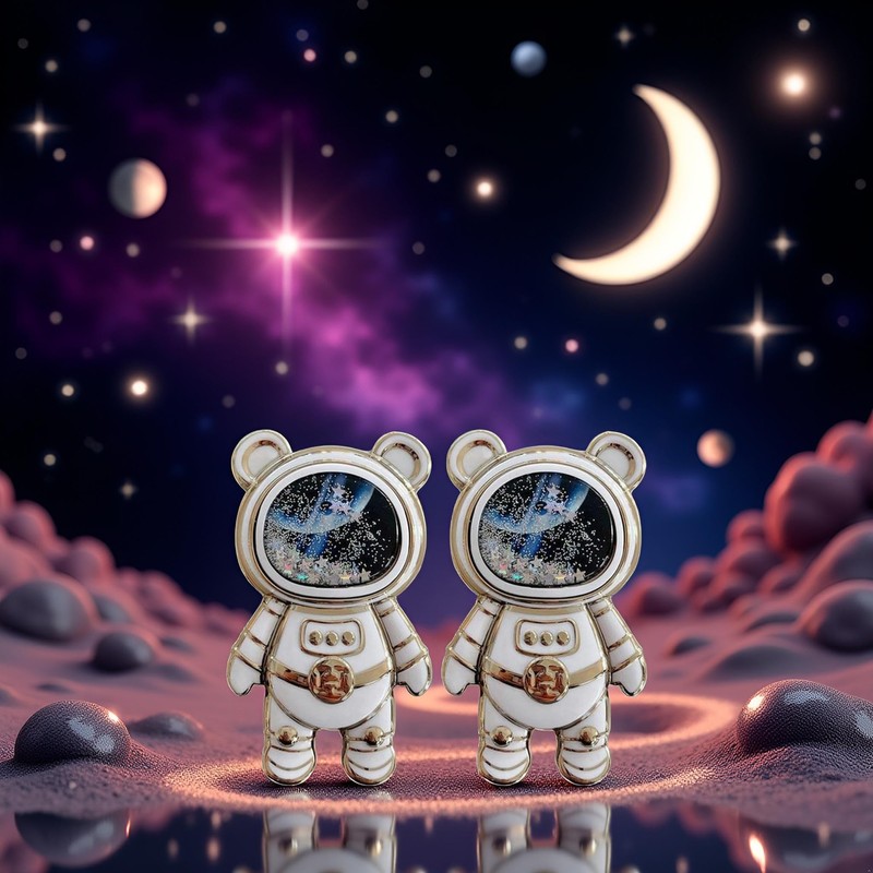 2Pcs Cute Phone Stand Holder, Cell Phone Astronaut Hidden Kickstand,