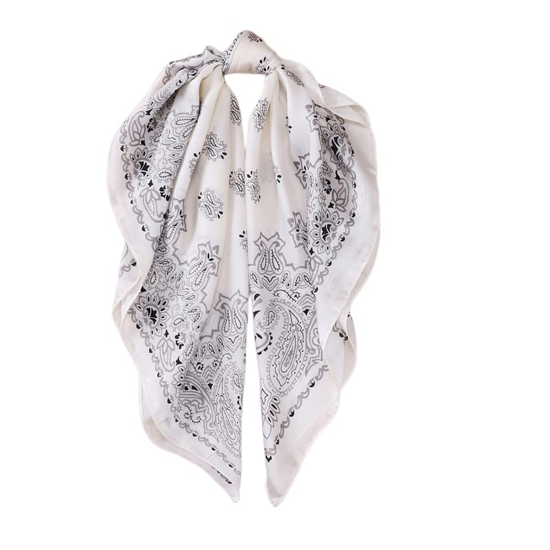 FAIRYGATE Damen Bandana Halstuch Platz Seidentuch Drucken Tuch Schal Kopftuch