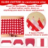 Red and White Checkered Tablecloth Roll 52 in x 100