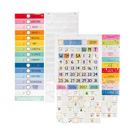 Classroom Schedule & Monthly Classroom Calendar Pocket Chart, Daily Schedule Pocket Chart For Classroom, Visual Schedule For Kids, Routine Chart, Preschool Classroom Must Haves, Teacher Accessories