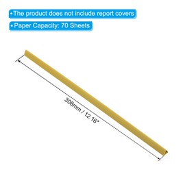 PATIKIL 10mm Binding Bars, 20 Pcs Plastic Binding Bars Slide Grip 70 Sheets Capacity A4 Binding Bars for Report Cover Office Study, Yellow