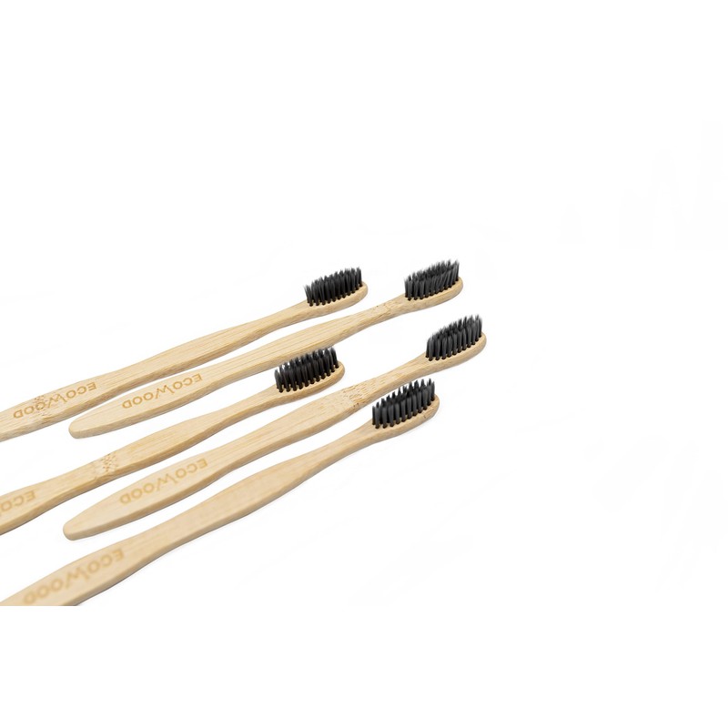 Ecowood Cepillo de Dientes 100% de Bambú Biodegradable con Cerdas