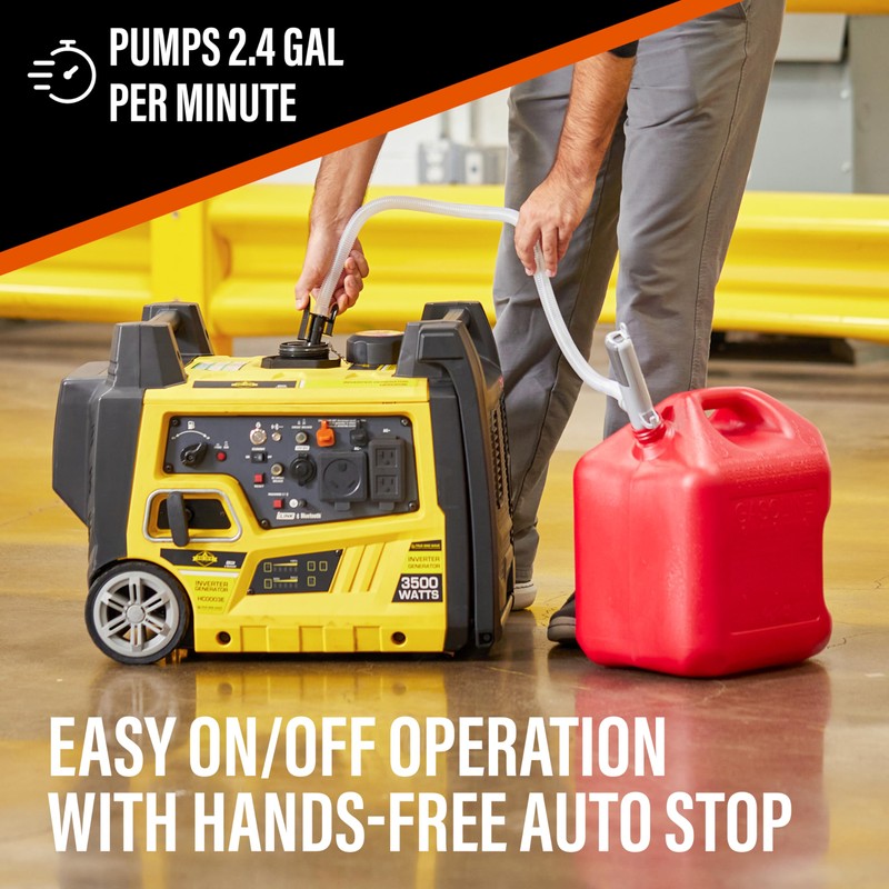 Deway Automatic Fuel Transfer Pump with Auto-Stop, AA Battery Powered,