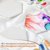 Zopeal 96 Pcs Ceramic Tiles for Crafts Coasters Include Unglazed