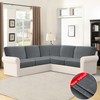 Arfntevss Velvet Sectional Couch Covers L Shape 5 Seat Couch
