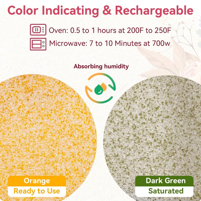 Viktairy Silica Gel Flower Drying Crystals 5LBS, Reusable Color Indicating