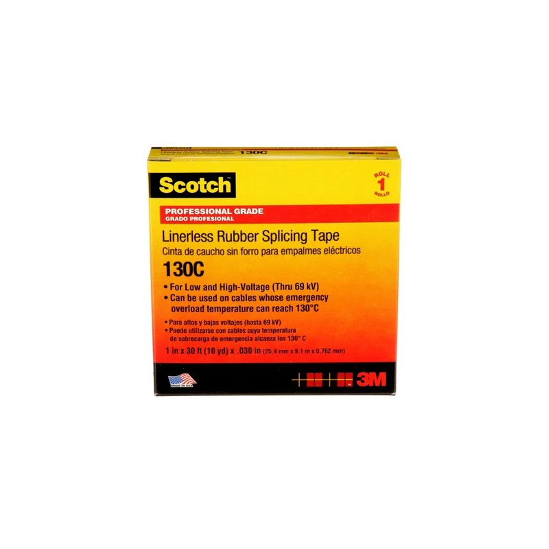 Scotch Linerless Rubber Splicing Tape (130C): 2 in. x 30