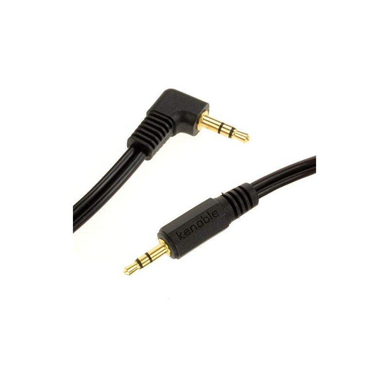 kenable 3.5mm Right Angle Male Jack to Jack Stereo Audio