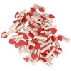 Hztyyier 50 Pinzas de Madera con Corazón Rojo, Mini Pinzas