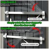 38" Stainless Steel Door Security Bar, Fits Doors 33"-36" Wide