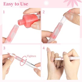 Chewtoyo Empty Twist Pens With Brush Tips, And 100 Pieces 3 Ml Cuticle Oil Pens With 105 Stickers, Empty Nail Oil Pens, Eyelash Growth Liquid Tubes, Cosmetic Lip Gloss Containers, Transparent