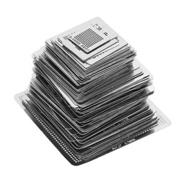 130 Pieces Universal BGA Reballing Stencils Solder Mesh Direct Heat Set Kit Rework NetIPhone Repair Tools