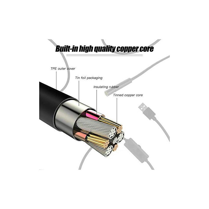 MASO Inspection Cameras 8mm USB Endoscope 1080P HD Industial Borescope