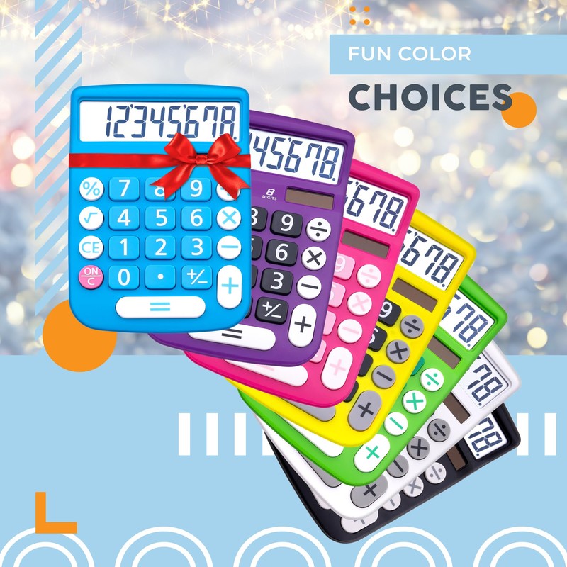 CATIGA Desktop Calculator 8 Digit with Solar Power and LCD