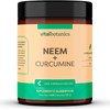 Neem Curcumine. Suplemento de Neem y Curcuma con 200 Capsulas. VitalBotanics. Multivitaminico para Adultos, 6 Month Supply. Suplementos Alimenticios