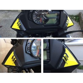 Resin Bike Motorcycle 3D Stickers Compatible with Suzuki V-Strom 650 2017-2021. Dashboard Protections from Impact and Scratches. Pair of Resin Stickers - Gadget Moto