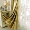 MYRU 1 Pair Semi-Blackout Gold Curtains for Living Room Bedroom