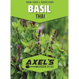 Sweet Thai Basil Seeds for Planting - Heirloom Non-GMO Packet with Instructions to Plant a Home Herb Garden – Indoor or Outdoor Gardening – Great for Hydroponics, 1 Packet 750 Seeds