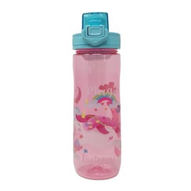 Theonoi Leak-Proof Slim Water Bottle, Sports Bottle for Children with Fruit Strainer, BPA-Free, 600 ml for School, Playground, Sports, Outdoor (Unicorn Unicorn)