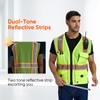SRsafety High Visibility Vest, Security Vest with 9 Pockets,Mesh Safety