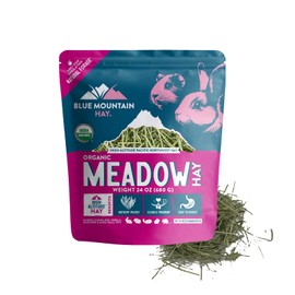 Blue Mountain Hay | Fresh Organic Meadow Hay (24 Ounce) | Mimics Natural Forage | High-Altitude Hay Pet Food for Rabbits, Guinea Pigs, Chinchillas, Hamsters, and Other Small Pets