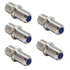 Coax Coupler, 5-Pack RG6 Barrel Coaxial Cable Connector Extender, RFAdapter 3GHz F81 Female to Female Barrel Splice Adapter to Extend Coax Cable for TV, Modem, Router