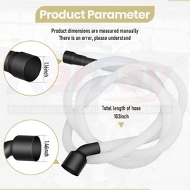 807117001 Dishwasher Drain Hose Compatible with Frigidaire & Electrolux Dishwashers, Replaces AP5806794 PS9494138