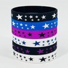 POYAMUSE 6pcs Y2K Star Silicone Bracelets Set – Emo Rubber